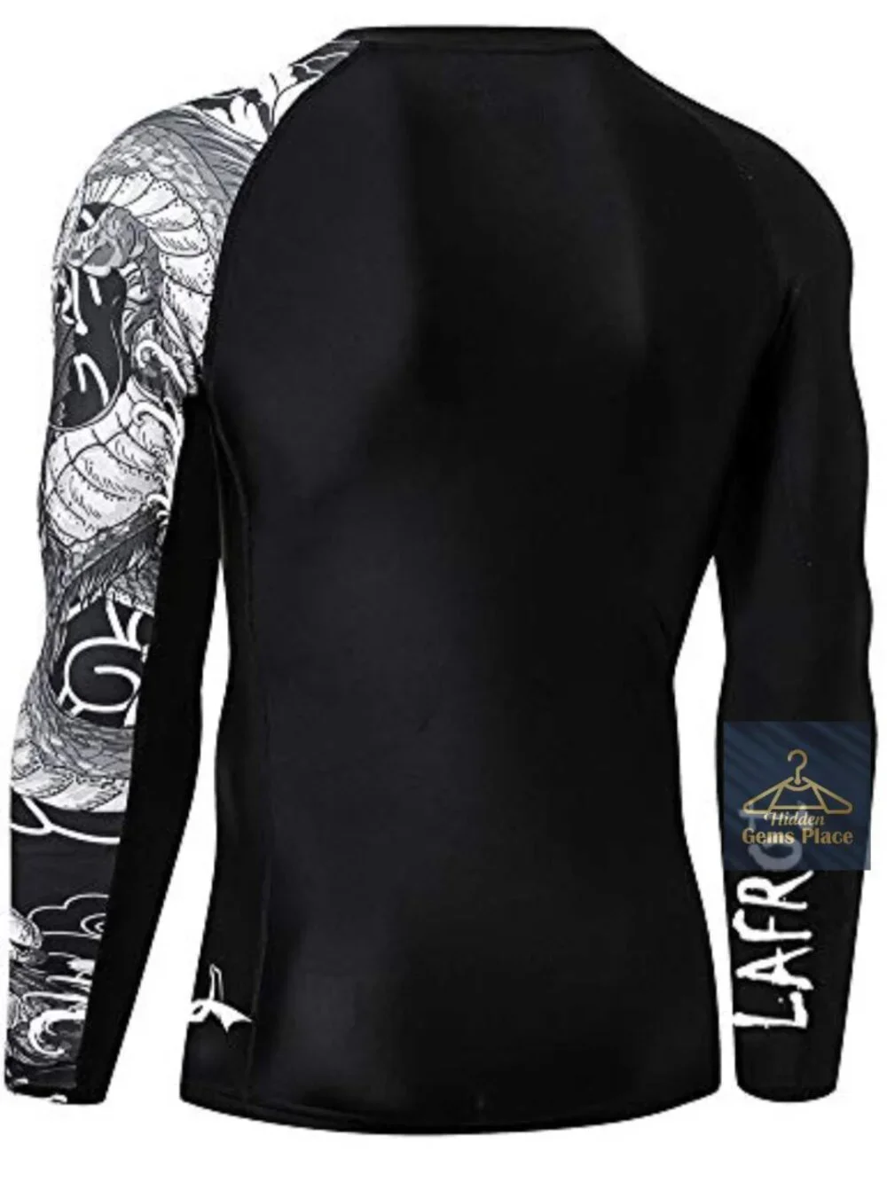 Men's UPF 50+ Long Sleeve Rash Guard Compression Shirt